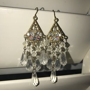 Dangle earrings. Crystal “look” light weight.